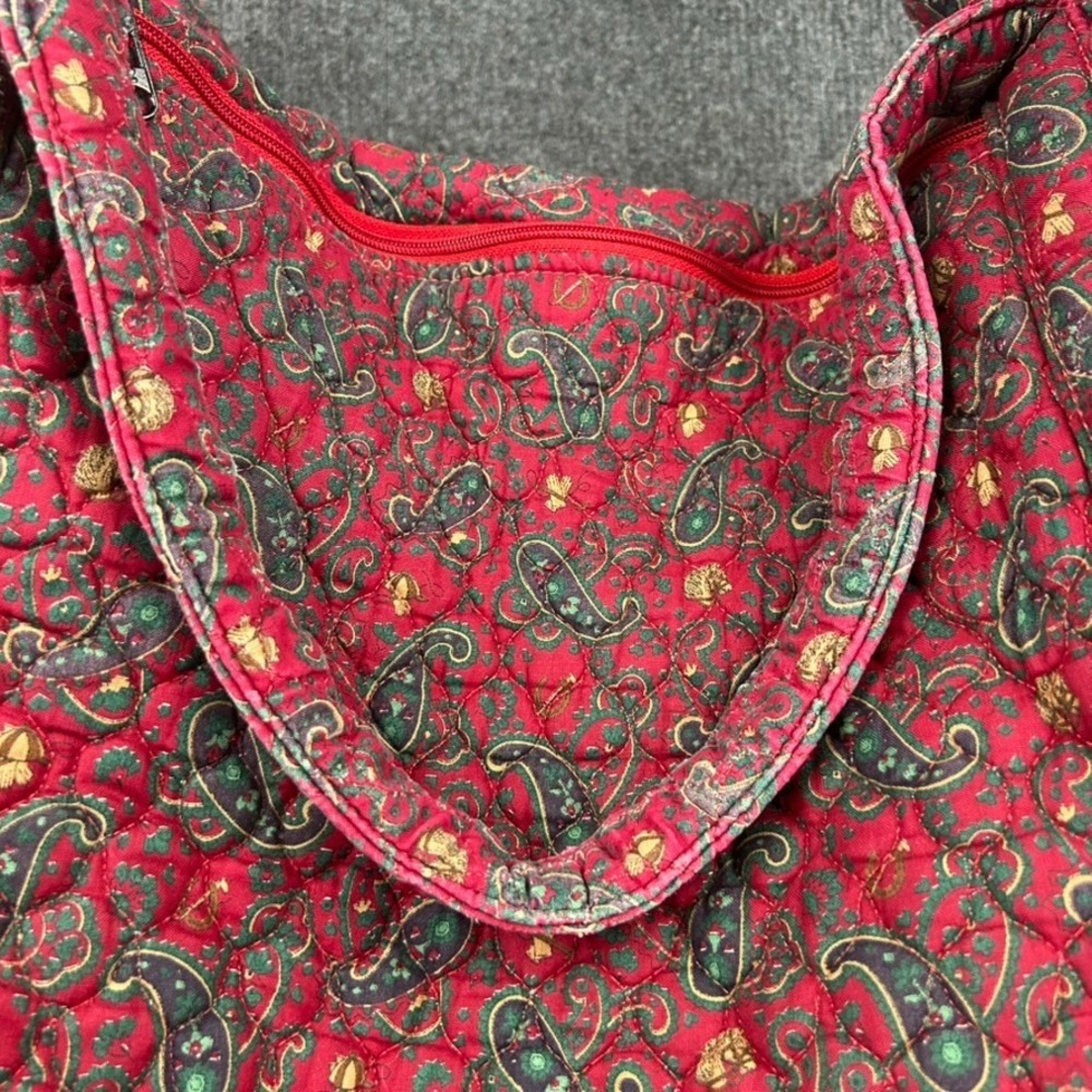 Paisley Quilted Duffle Bag Equestrian Western Preppy Large Red Blue Monogrammed - Picture 7 of 16